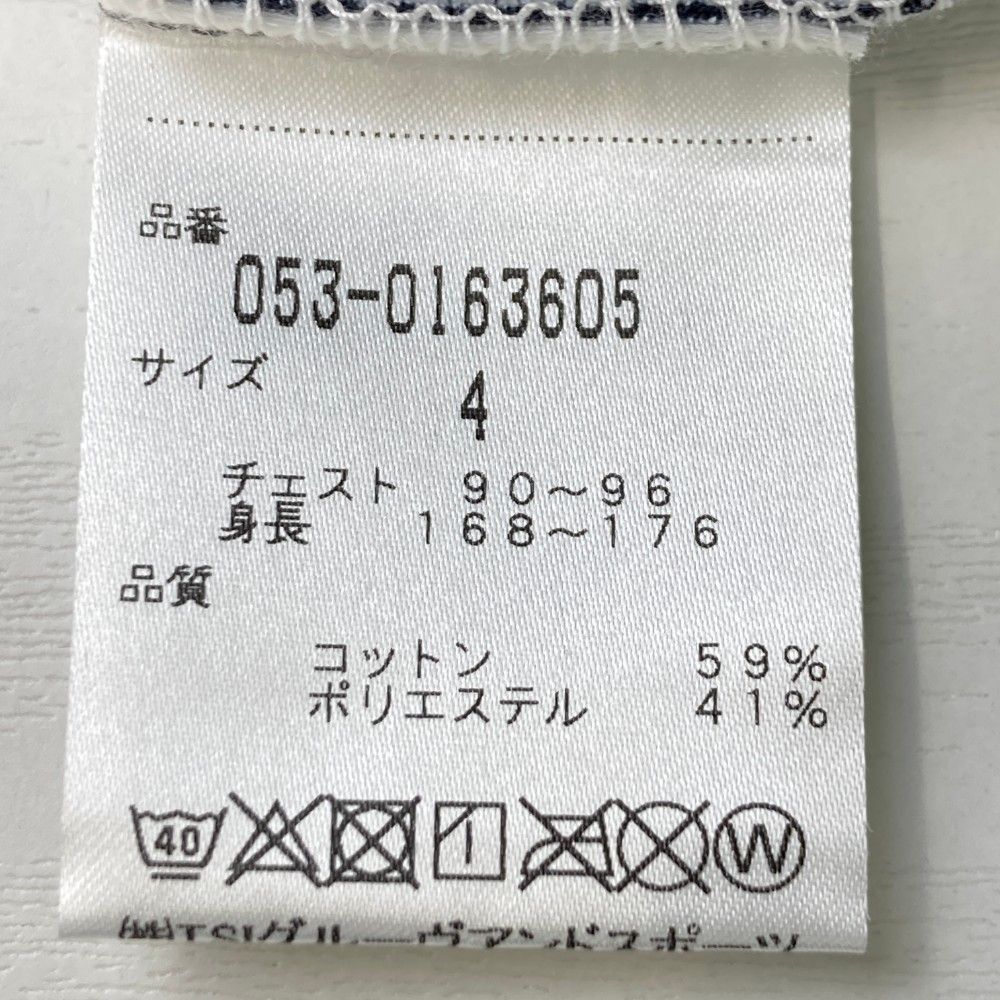サイズ：4 PEARLY GATES パーリーゲイツ  半袖Tシャツ ロゴボーダー柄 ネイビー系 [240101446648] ゴルフウェア メンズ ストスト PEARLY GATES パーリーゲイツ ハイネック 半袖Tシャツ ボーダー