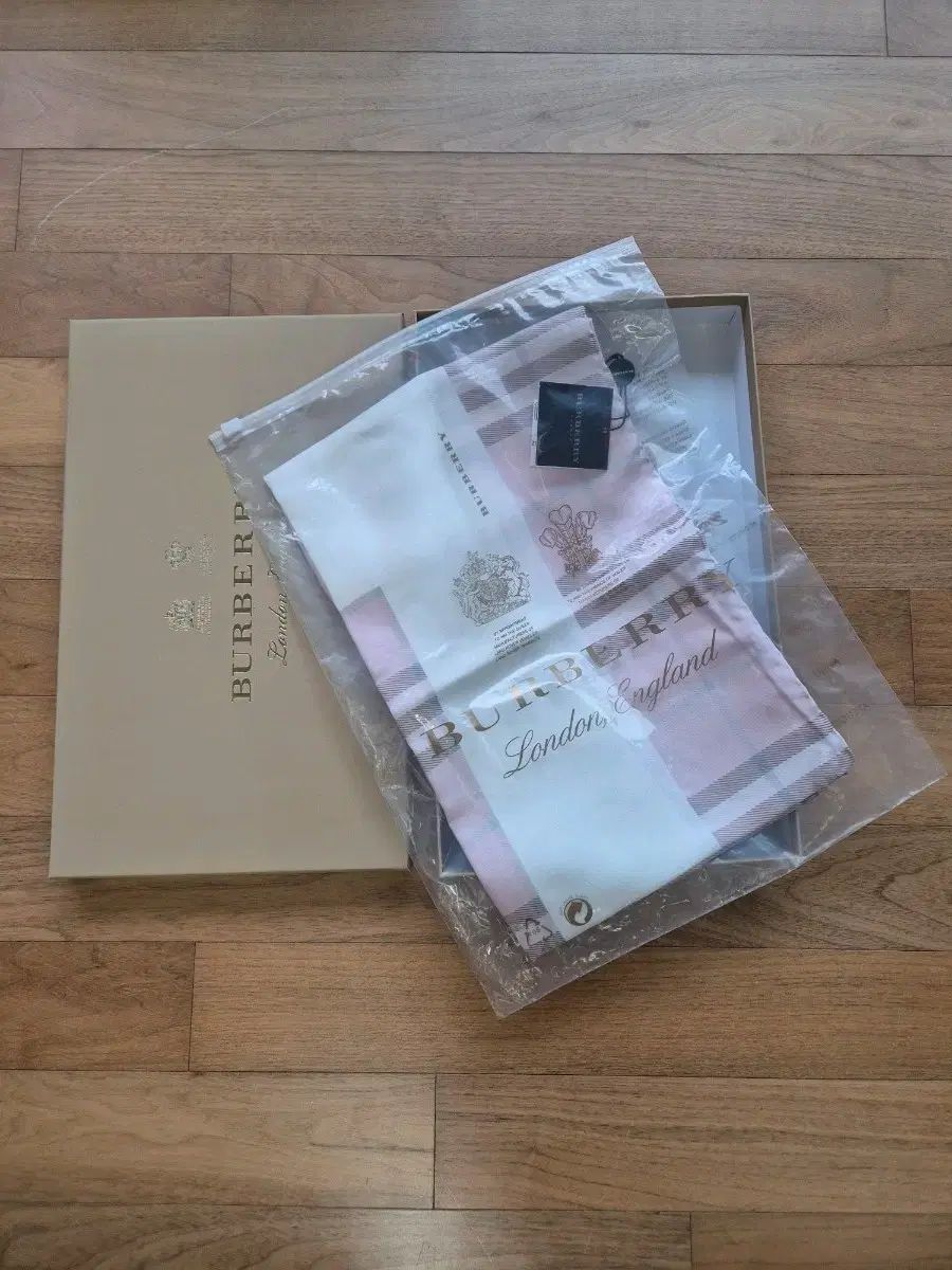 BURBERRY バーバリー ピンク チェック スカーフ フルセット