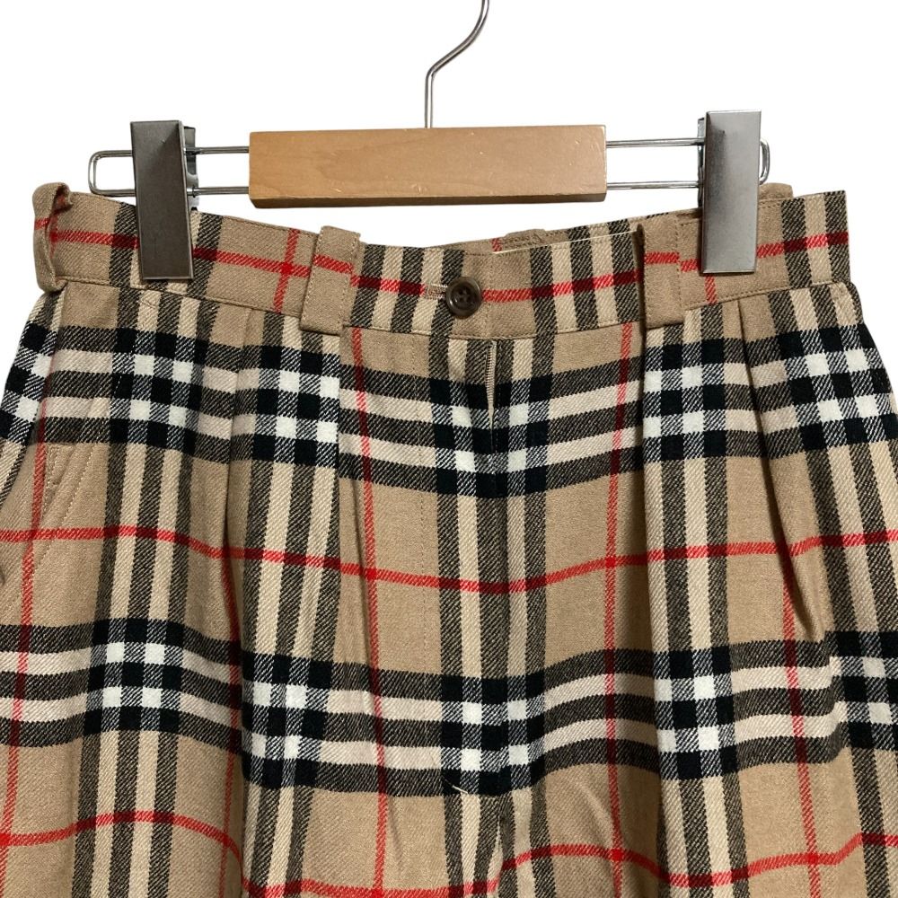 バーバリー キュロット パンツ ヴィンテージ ノバチェック ベージュ Ｍ 美品 BURBERRY バーバリー ヴィンテージ ノバチェック ハーフ