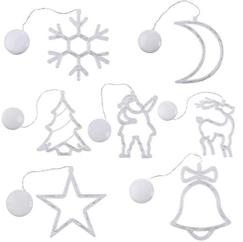 【新着商品】クリスマス イルミネーション ライト 吸盤式 LEDライト 7個セット クリスマスライト 窓 DUOLEIMI 飾りライト ウィンドウライト イルミネーションライト サンタ トナカイ 雪の結晶