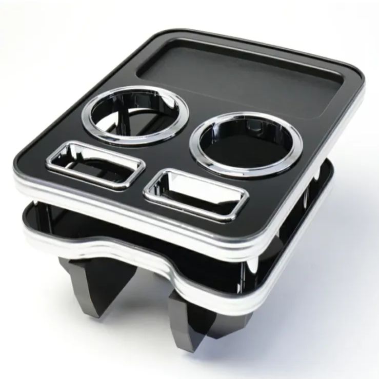 オデッセイ RC1 RC2 フロント用 ピアノブラック スリーピース オリジナル 自動車用 センターテーブル ドリンクホルダー 付き コースター付属 ThreePiece!エンブレム付属 フロント テーブル