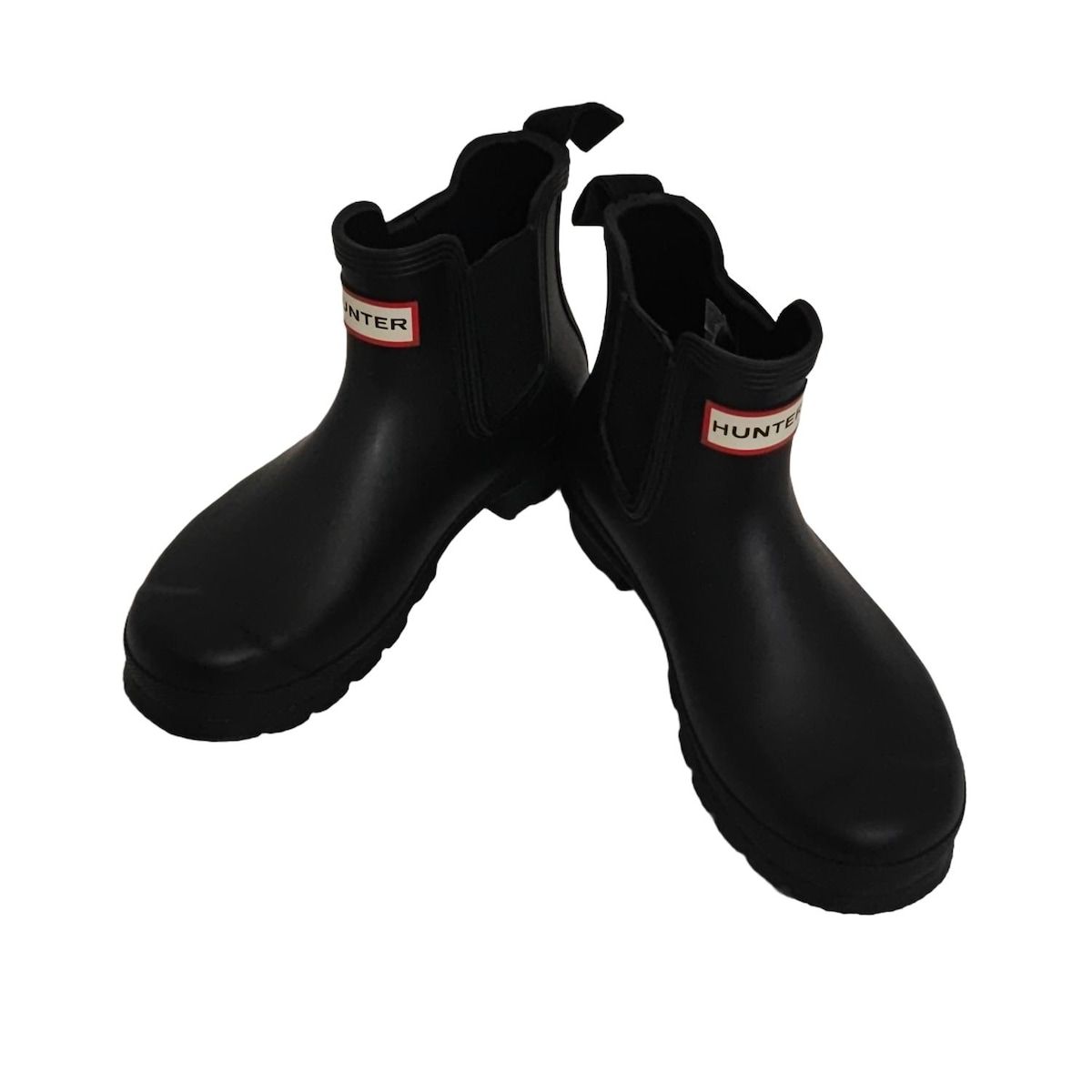 HUNTER ハンター レインブーツ US 5 レディース - 黒 サイドゴア