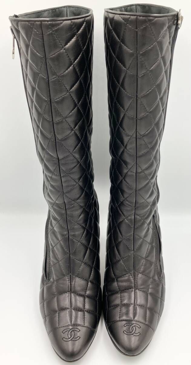 大人気】【美品】CHANEL シャネル マトラッセ 37 1／2 約24cm黒
