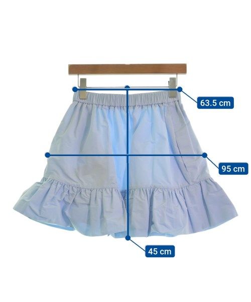 moncler simone rocha スカート　ビーズ　チュール　水色 MONCLER GENIUS ミニスカート 40(M位) 水色 【古着】【中古】