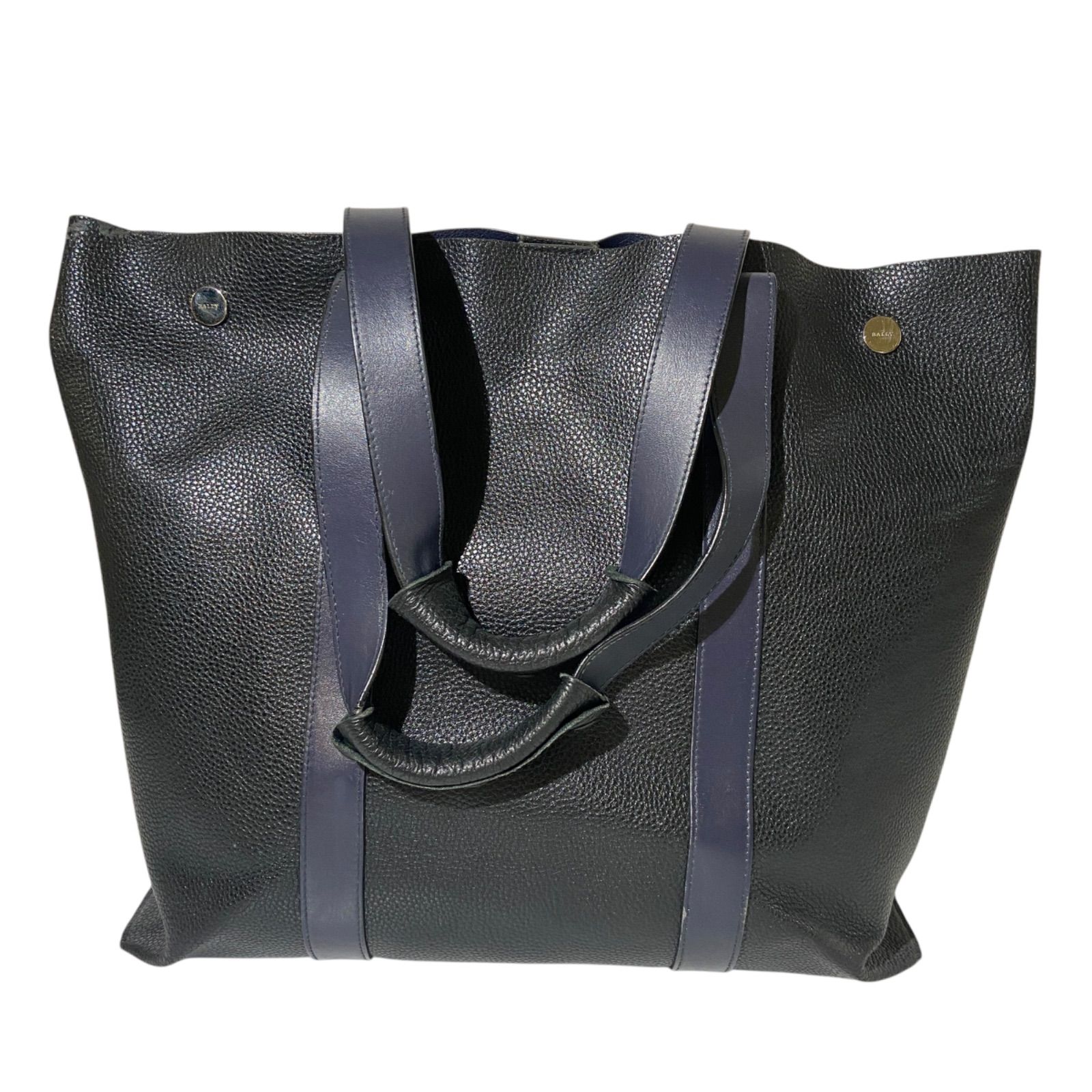 美品　BALLY　バリー　トートバッグ　ビジネス　レザー　ネイビー　A4　肩掛け 美品 BALLY バリー トートバッグ ビジネス レザー ネイビー A4