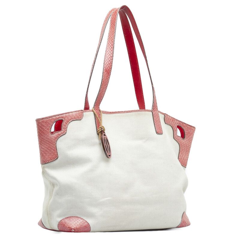 カルティエ マルチェロ パイソン型押し ショルダーバッグ トートバッグ  