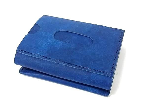 新品未使用 AGILITY アジリティ カードル レザー 二つ折り 財布 ウォレット 小銭入れ 札入れ カード入れ ブルー系 BJ9799
