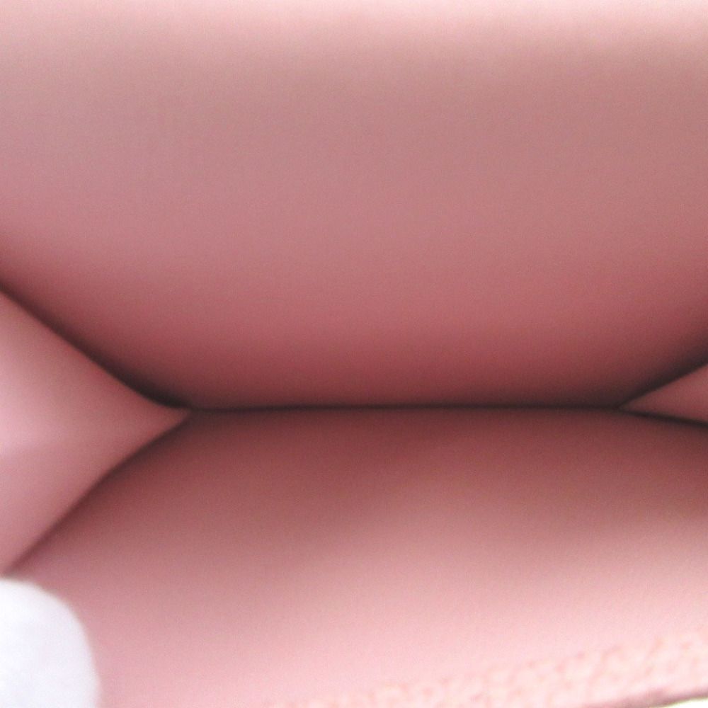 新品同様 ボナベンチュラ スモールウォレット レザー ピンク 財布 0656  