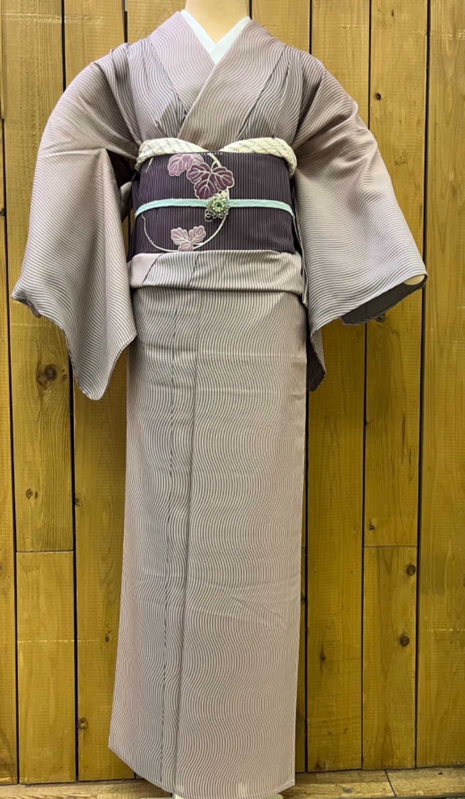 豪華絢爛綺麗美品トールサイズ身丈165cm裄丈67cm大島紬正絹袷広襟（未