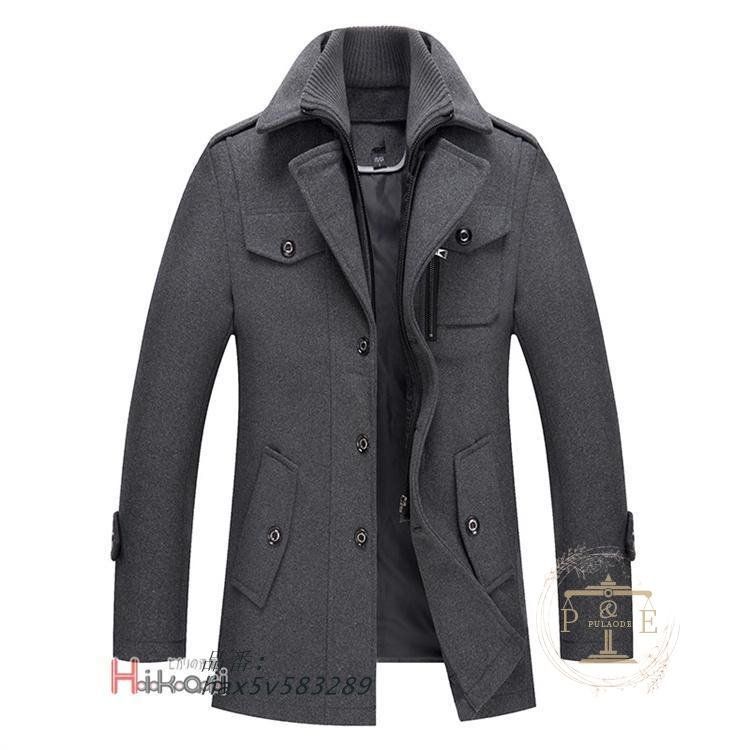 コート メンズ ビジネスジャケット チェスターコート ウールコート 厚手コート 防寒 暖か 春服 メルトン ハイネック 冬物 hax5v583289