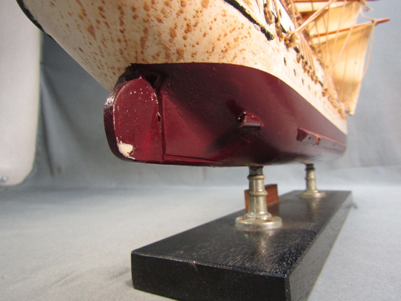 日本丸　木製　アンティーク　帆船模型　全長60cm-7