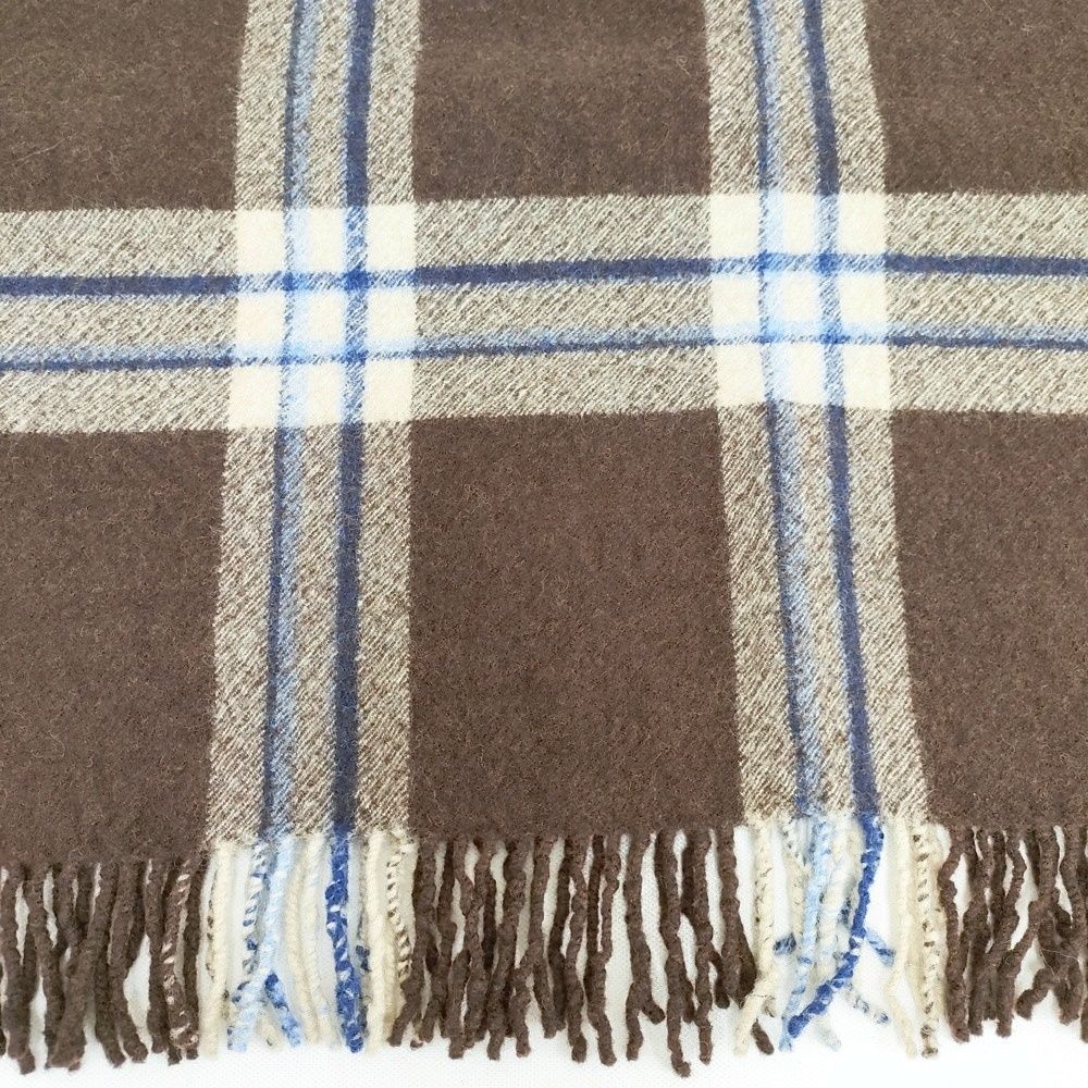 45R 45rpm ウールチェックストール マフラー ブラウン レディース フォーティーファイブアールピーエム 5-0925T◎