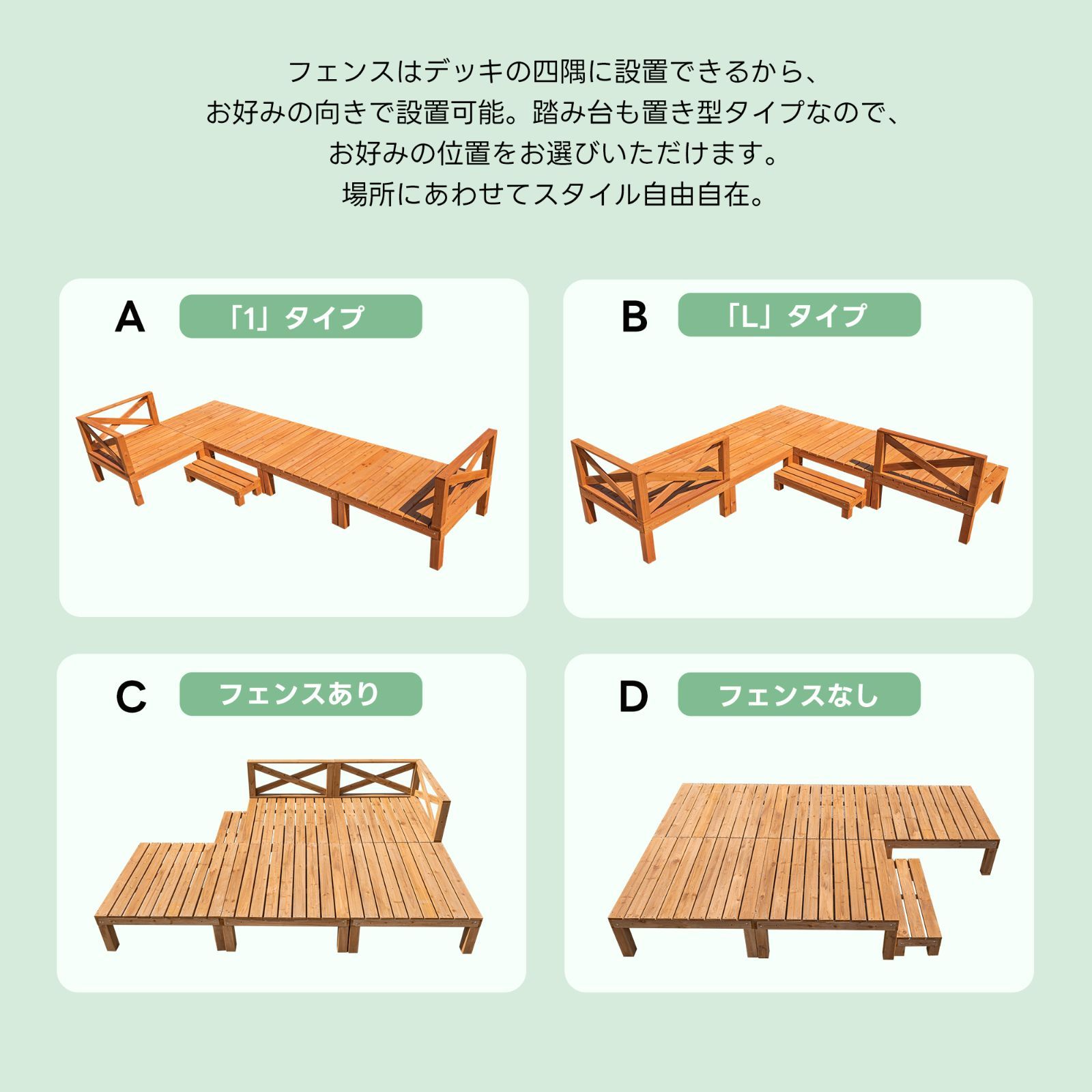 自由な組み合わせ ウッドパネル