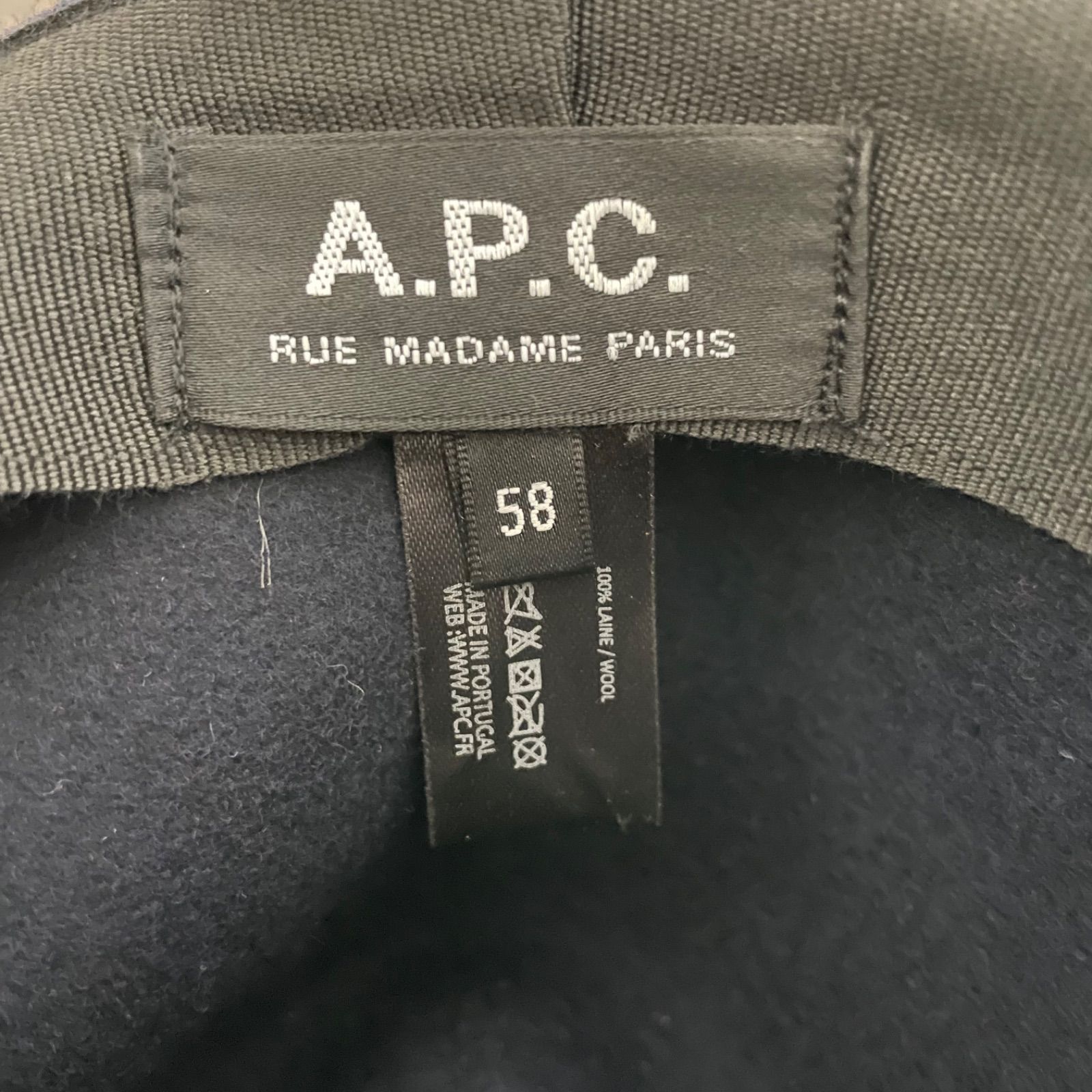 Z-13 アーペーセー A.P.C ウール ネイビー ソフト ハット 激レア fkip