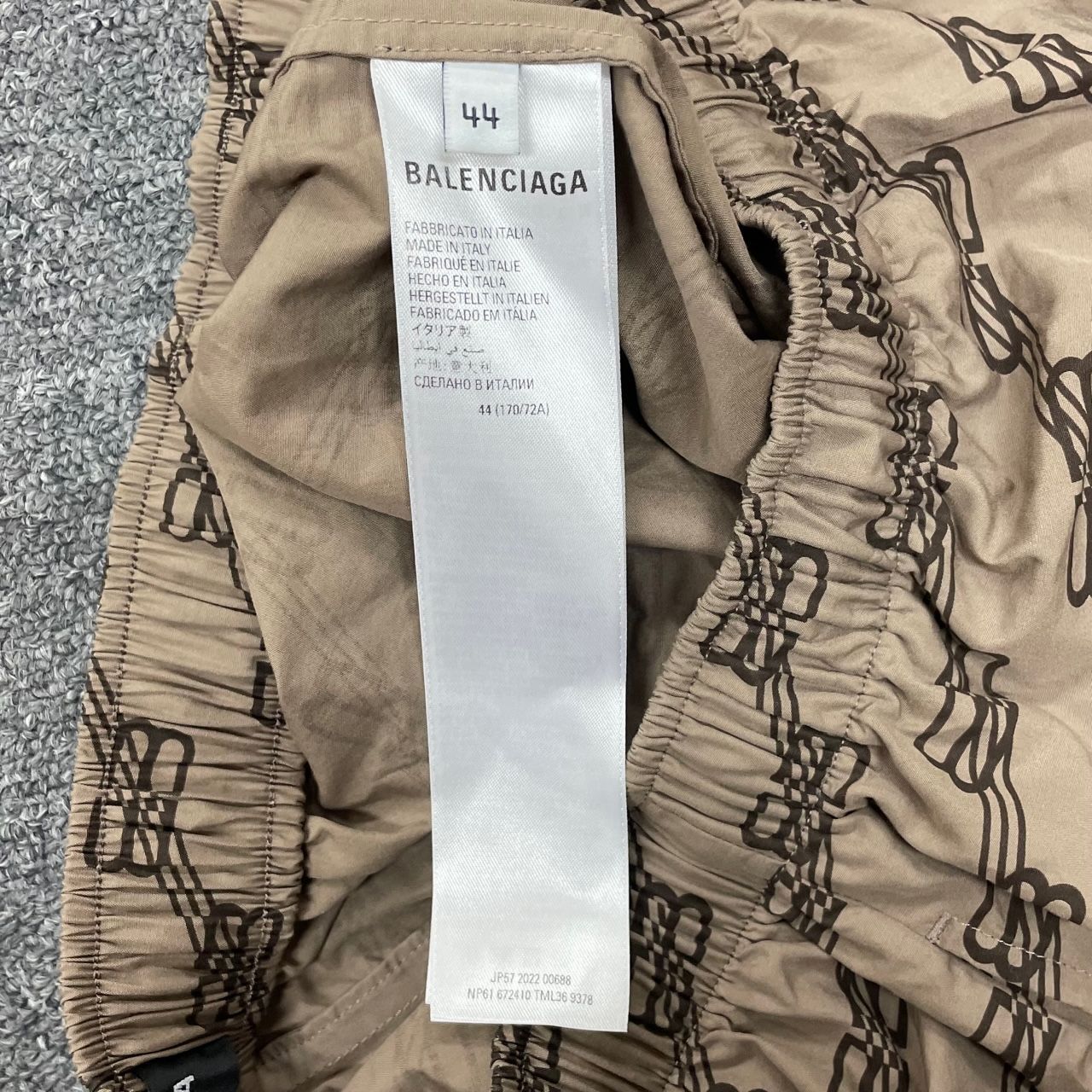 国内正規 BALENCIAGA HOMEWEAR 22SS 総柄 イージー ショーツ ハーフ