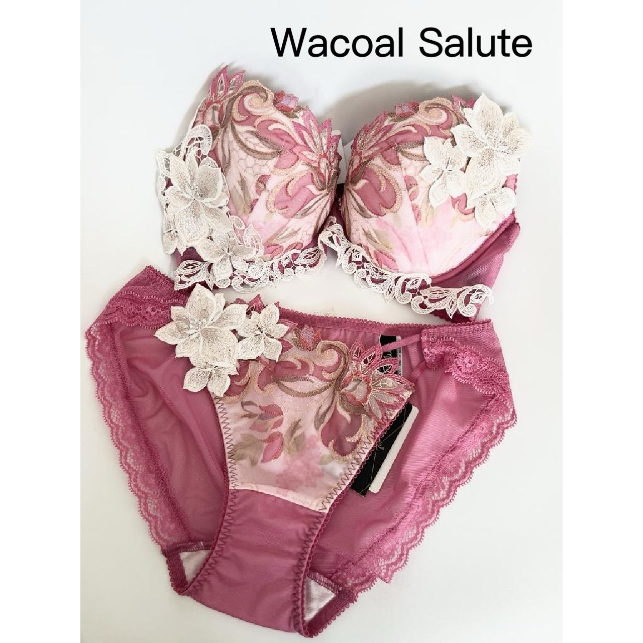 2025年製 Wacoal Salute ワコールサルート ブラジャー＆ショーツ 80G アラジン 2025年製 日本製 E75|L ランジェリー 下着 送料込み 6456898