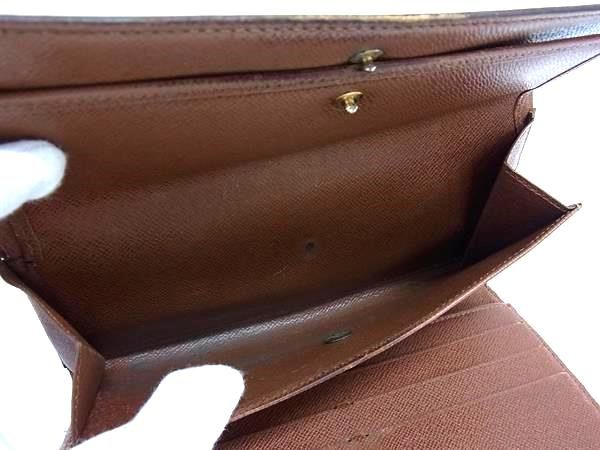 ルイヴィトン ポルトトレゾール モノグラム 長財布 ブラウン