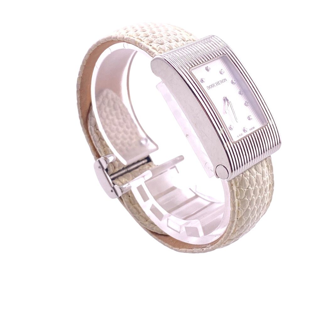 ブシュロン Boucheron 腕時計 リフレ 12Pダイヤモンド WA009419 ホワイト ブシュロン Boucheron 腕時計 リフレ 12Pダイヤモンド WA009419 ホワイト