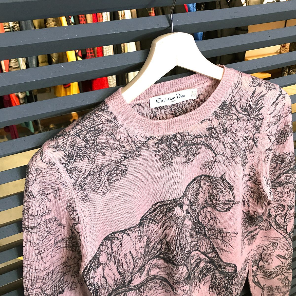 【メール便無料】 超美品】ディオール #34 ピンク セーター 長袖ニット DIORIVIERA トップス