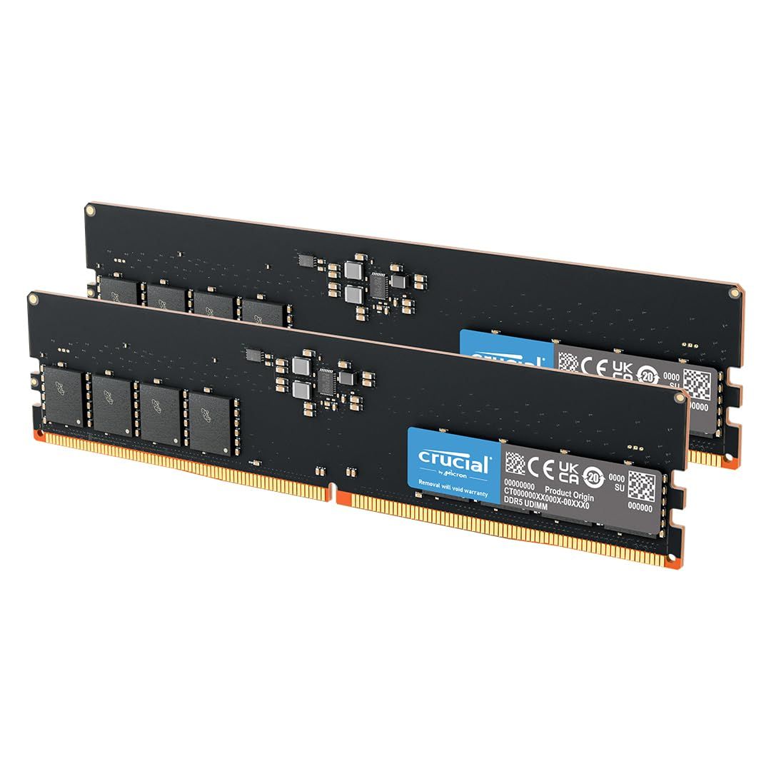 クルーシャル (マイクロン製) デスクトップ用メモリ 32GBX2枚 DDR5-4800 制限付無期限保証 CT2K32G48C40U5 (国内正規代理店品】 [単品] [32GB×2]