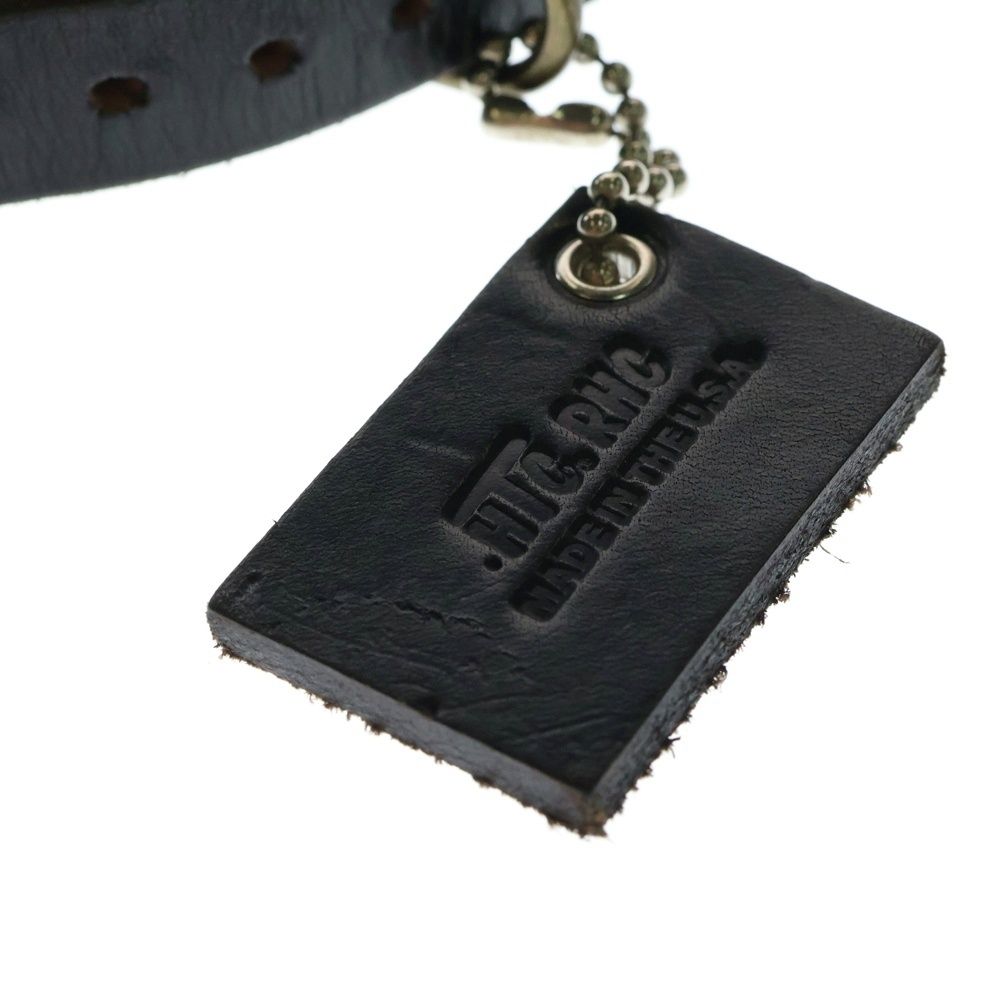 HTC スタッズベルト黒レザー本革ハリウッドトレーディングカンパニー HTC レザースタッズベルトMADE IN USA HTC】スタッズ レザーベルト HTC