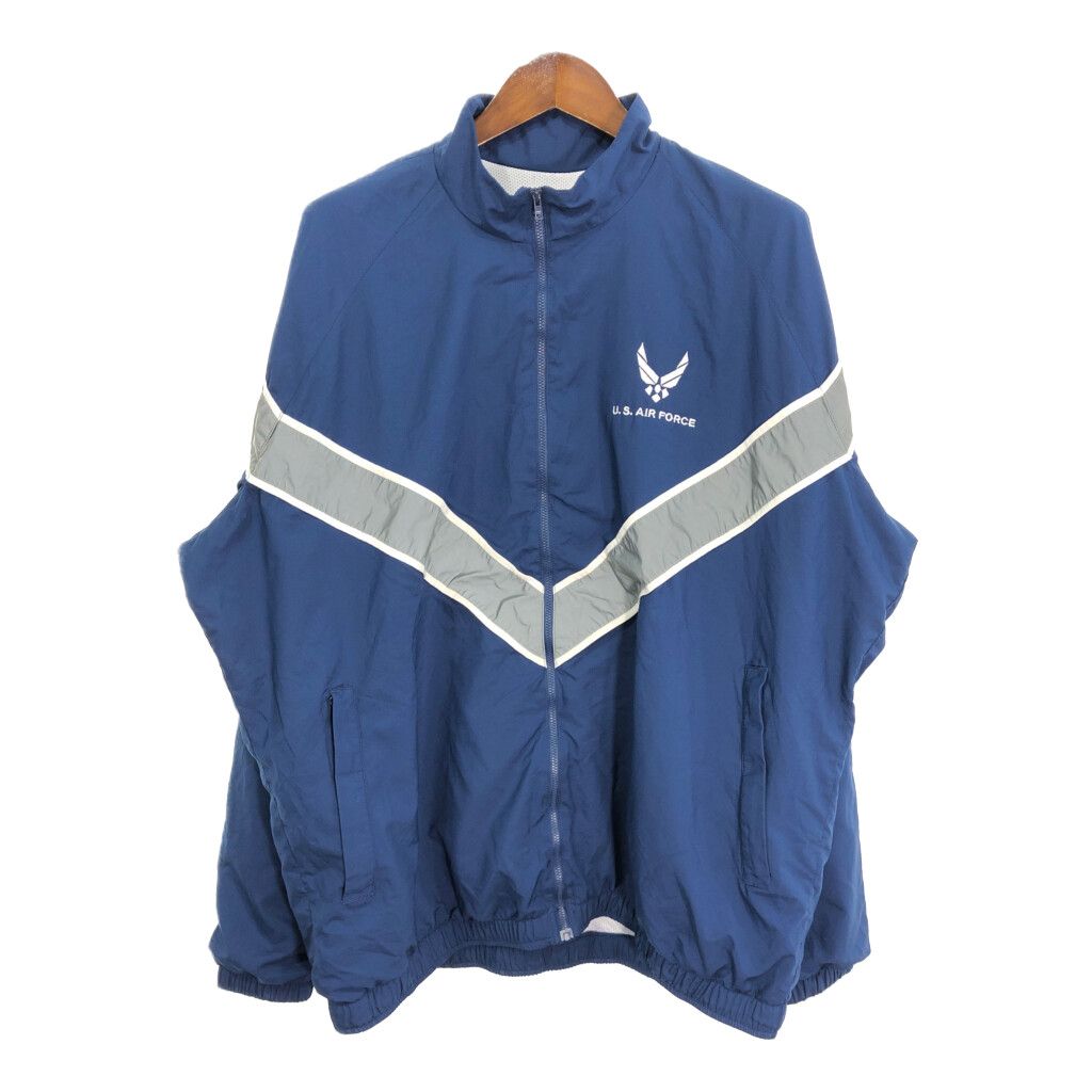 米軍　実物　US AIRFORCE　PTUトレーニングジャケット　XL LONG 米軍実物 U.S.AIRFORCE PTU トレーニングジャケット ミリタリー ブルー