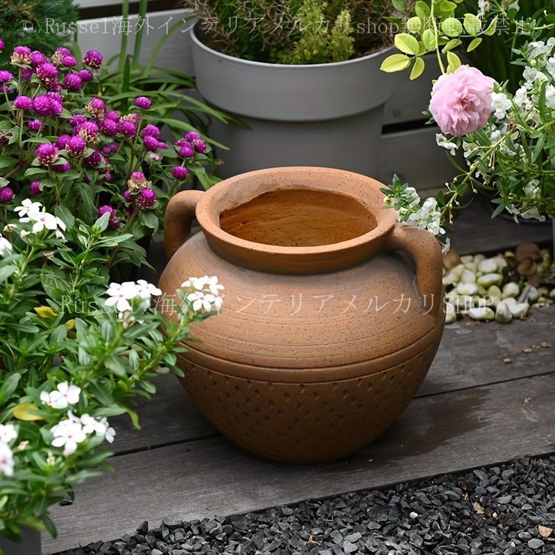 プランター ヴィンテージ調 テラコッタ風 おしゃれ かわいい 鉢 植木鉢 多肉植物 寄せ植え フラワー ポット ガーデニング 観葉植物 4-7