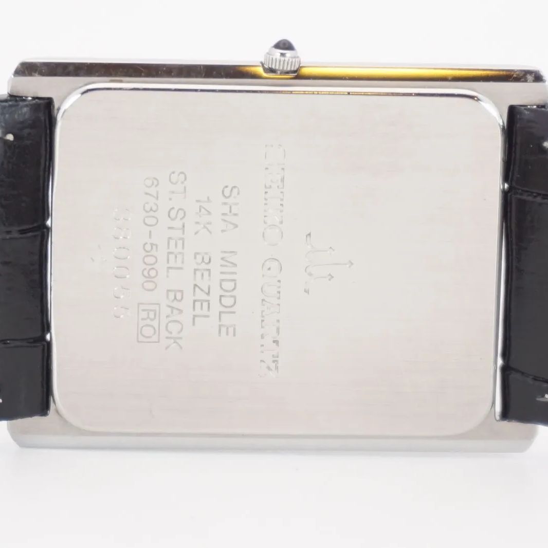 SEIKO　セイコー クレドール 6730-5090　14金ベゼル SEIKO セイコー クレドール □ 6730-5090 14Kベゼル×SS ゴールド