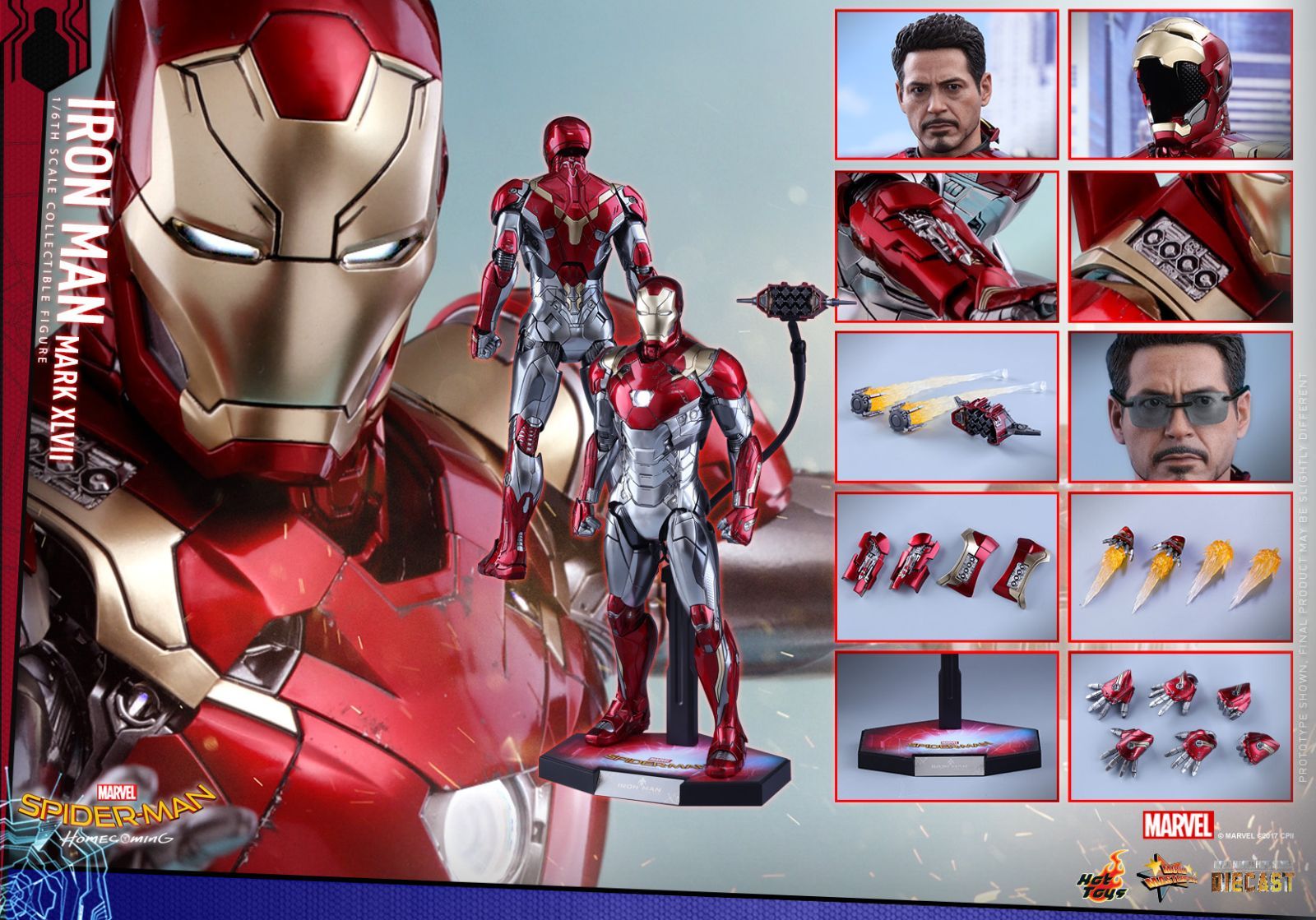 お値下げ一番くじスパイダーマンホームカミングＢ賞アイアンマンマーク47フィギュア ムービー・マスターピース DIECAST】 『スパイダーマン