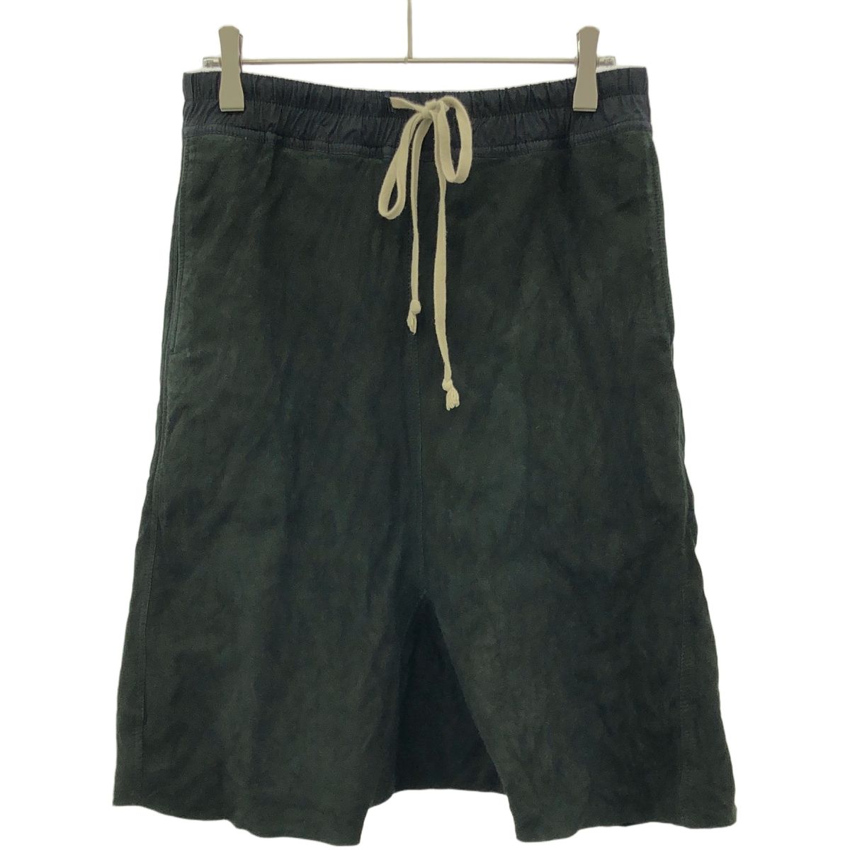 Rick Owens リックオウエンス 15AW LEATHER PODS SHORTS レザーサルエルショートパンツ RP15F1310-LK ブラック 40