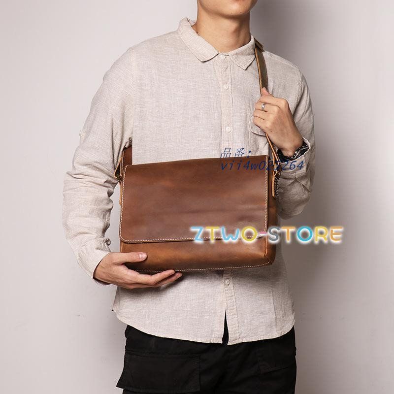 ショルダーバッグ メンズ レザー A4 革 斜めがけ 無地 vii4w025264