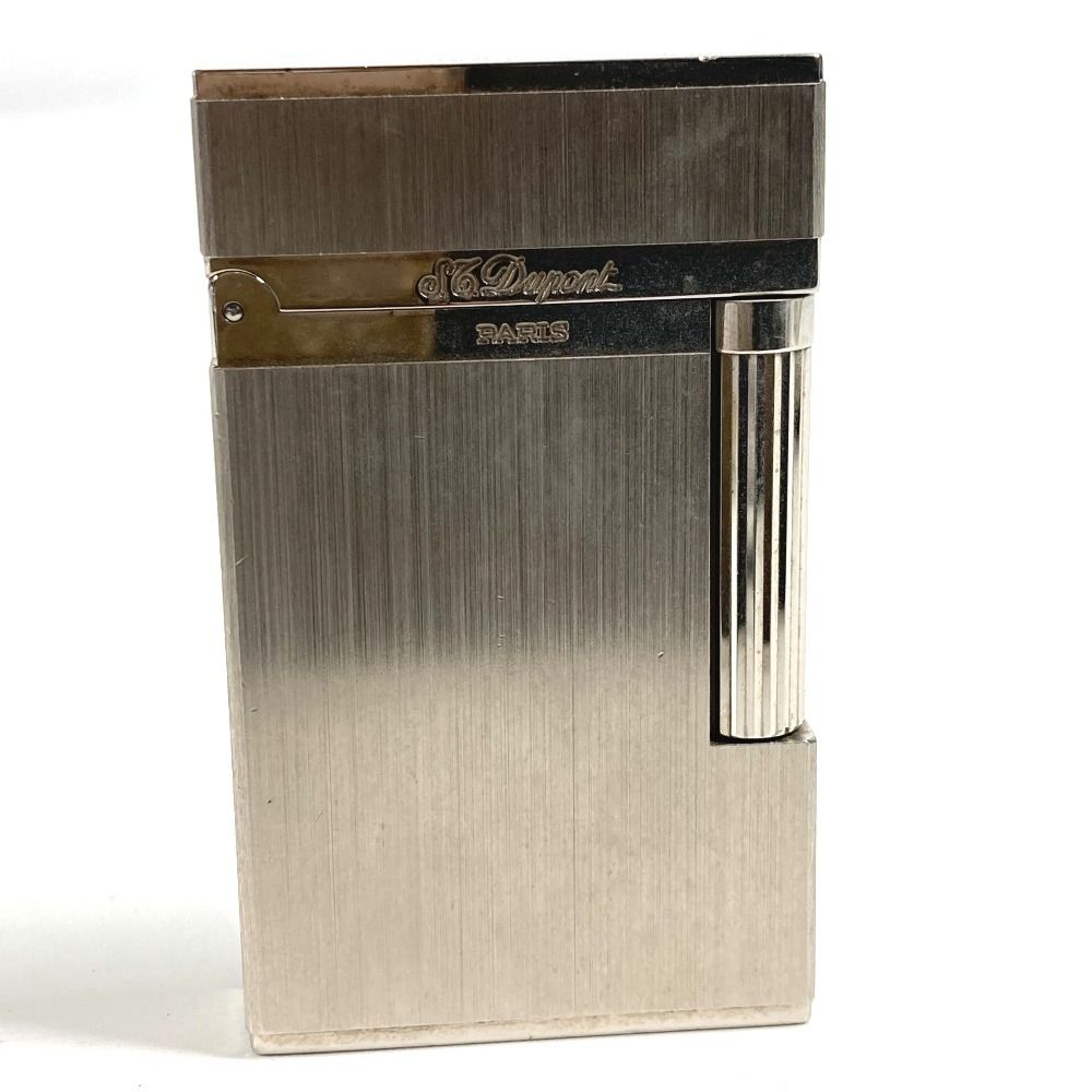 Dupont デュポン ライター ヘアライン ヴァーティカル 真鍮 シルバー
