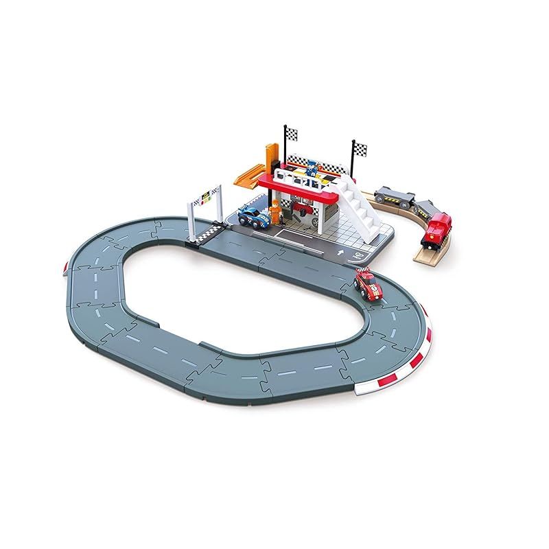 【新作，大人気】 Hape(ハペ) レーシングサーキットセット E3734 0 その他