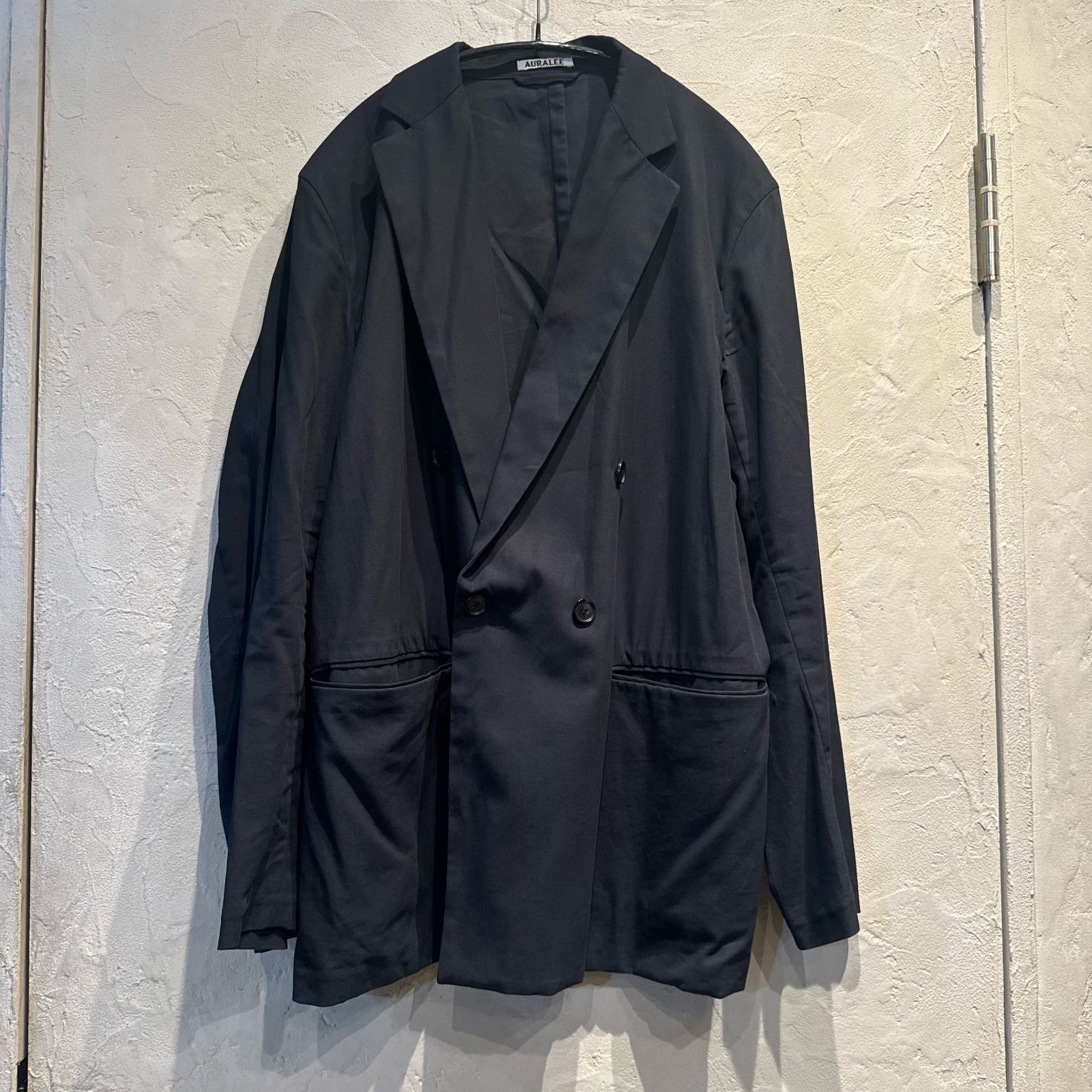 AURALEE オーラリー HARD TWIST GABARDINE DOUBLE-BREASTED JACKET 