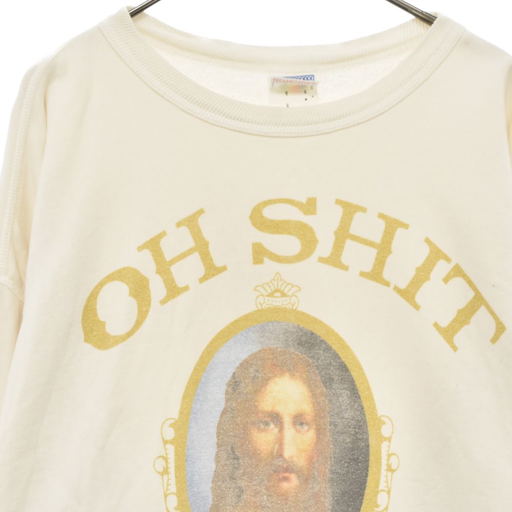 SAINT MICHAEL セントマイケル 22AW OH SHIT SWEAT SHIRTS SM-A22-0000-014 ヴィンテージ加工スウェットトレーナー