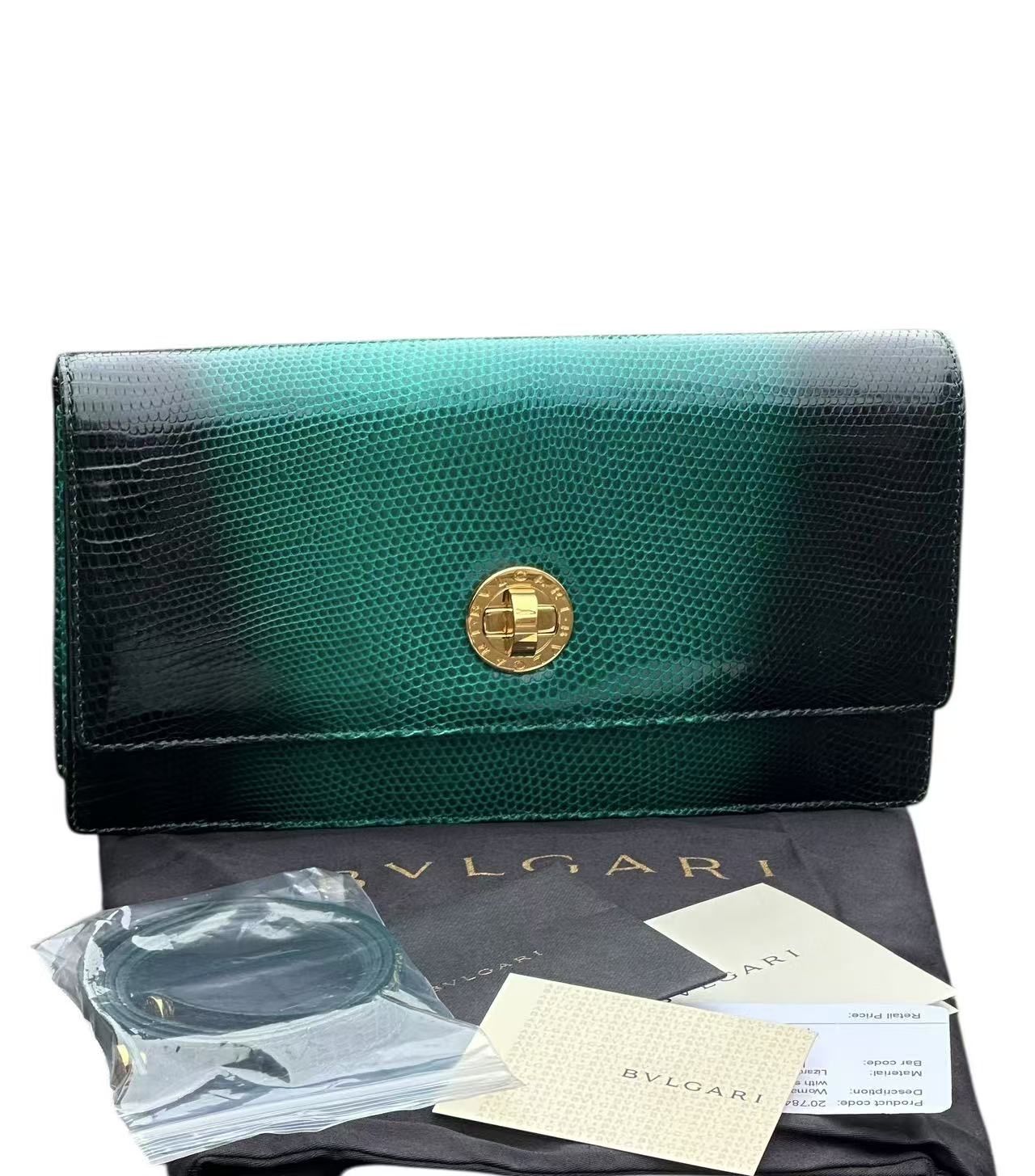 保管品◇本物BVLGARIブルガリ2wayリザートゴールドG金具ゼロワン