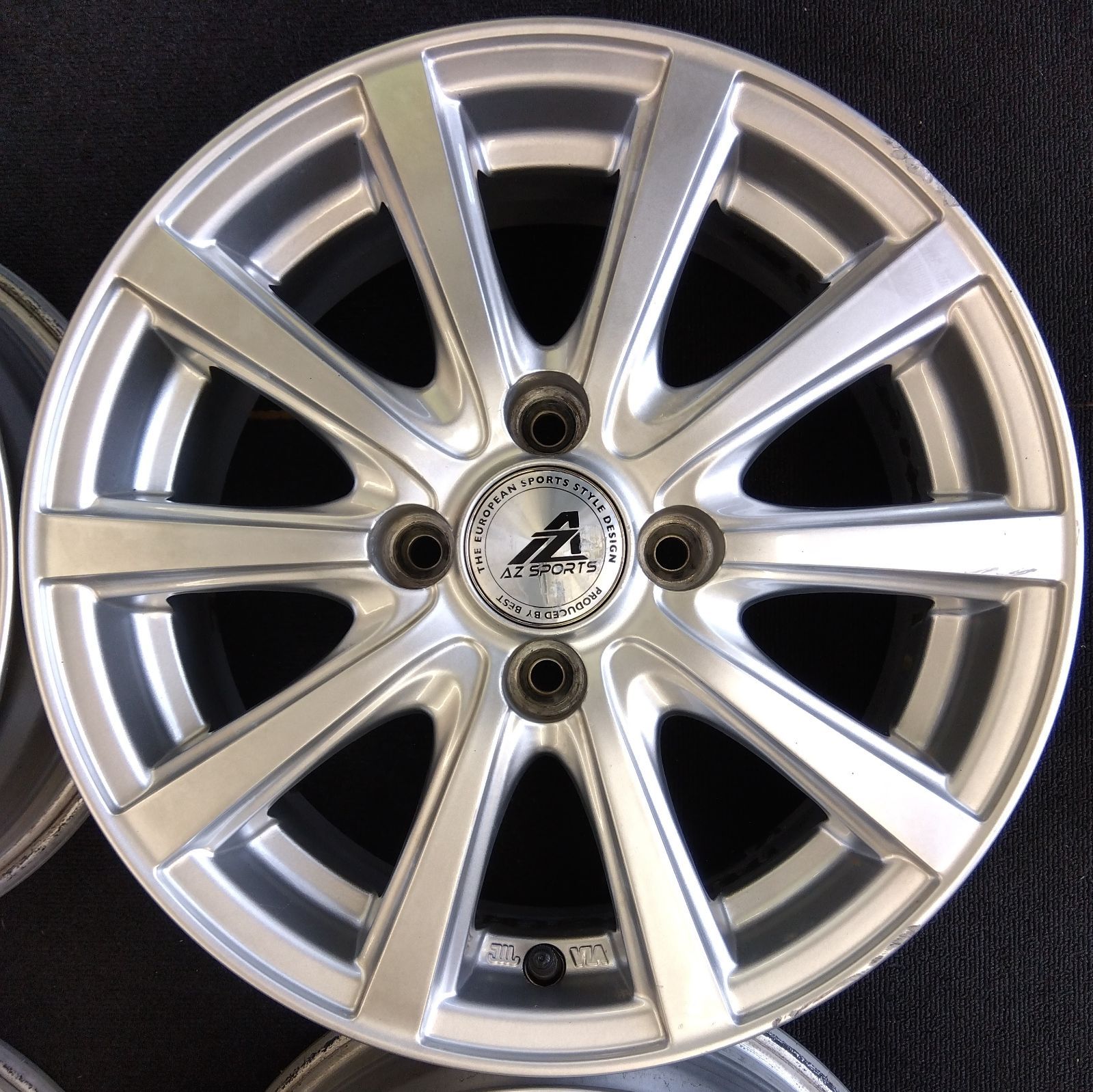送料無料】【14×5.5J+38】中古 ホイール 4本セット BEST AZ SPORTS 