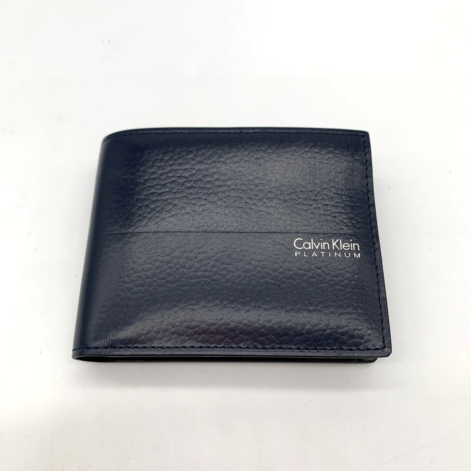 Calvin Klein Platinum 二つ折り財布 ネイビー | davidrichlaw.com