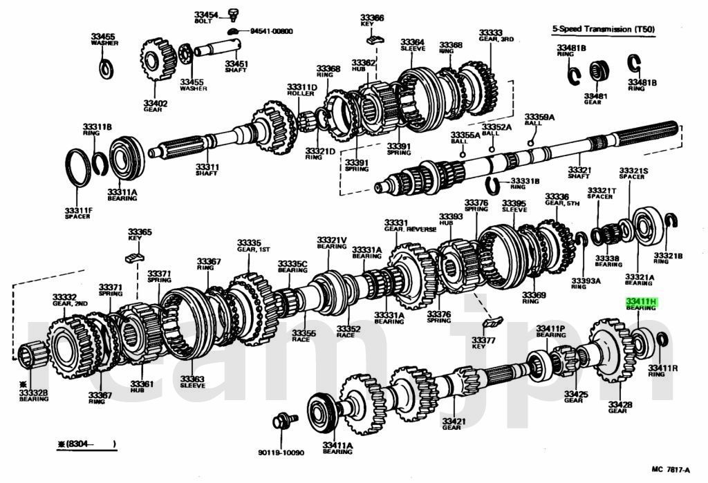 新品 トヨタ純正 AE86 レビン カウンター ギヤ ギア リヤ ベアリング  