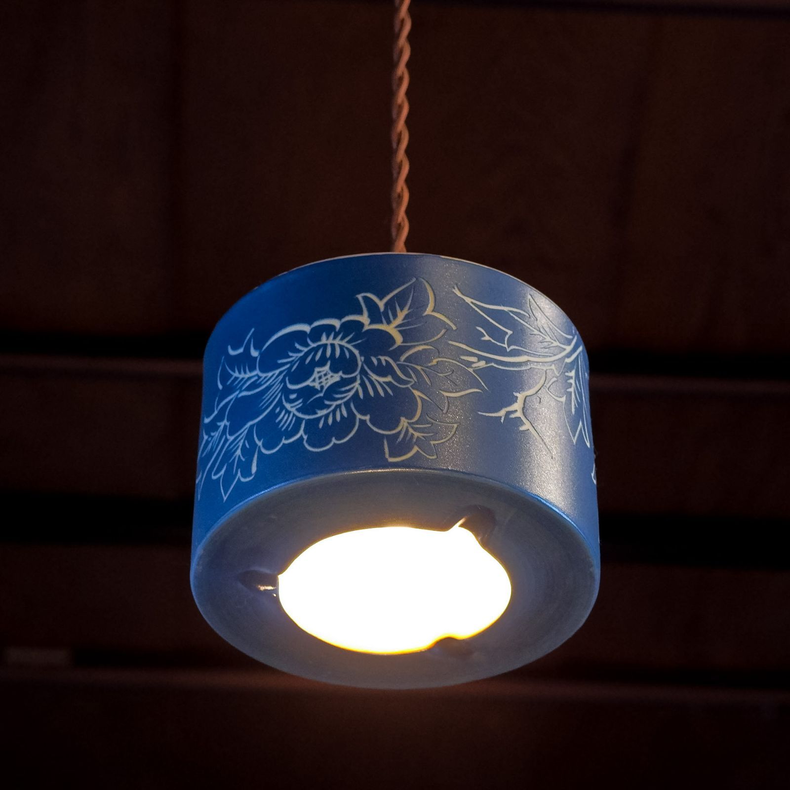瀬戸焼｜赤津焼｜マット青色｜ペンダントライト