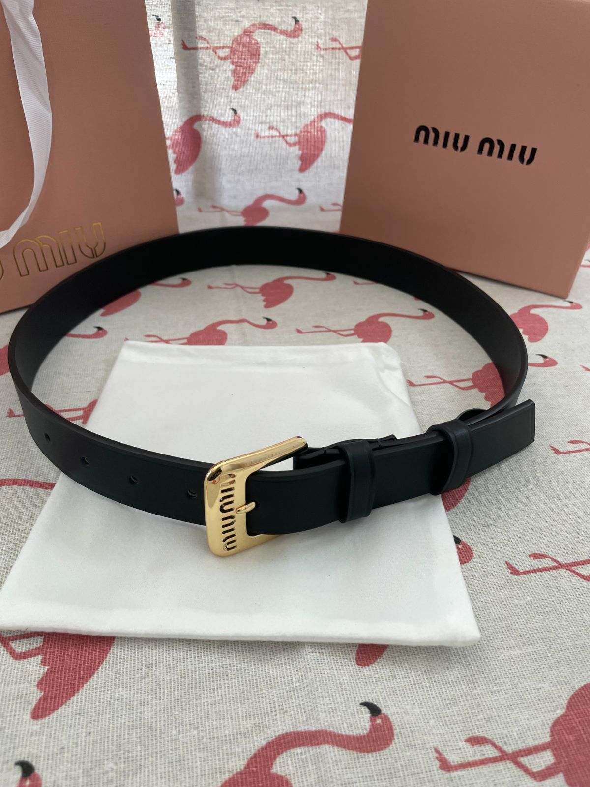 MIU MIU ミュウミュウ ベルト レディース 幅3cm