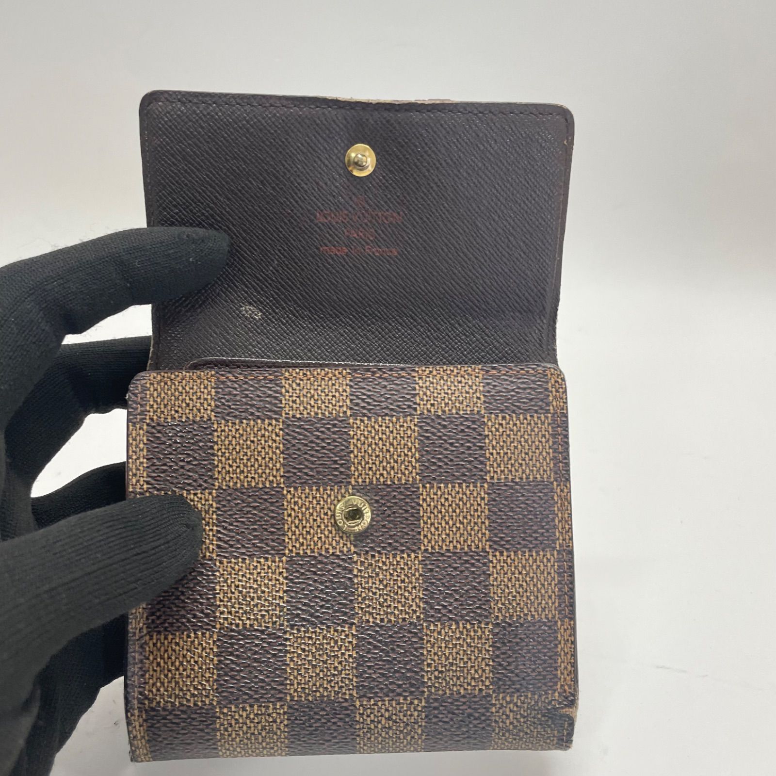 LOUIS VUITTON ダミエ 三つ折り財布ルイヴィトン本物 LOUIS VUITTON ルイヴィトン 財布 レディース 三つ折り財布 ミニ