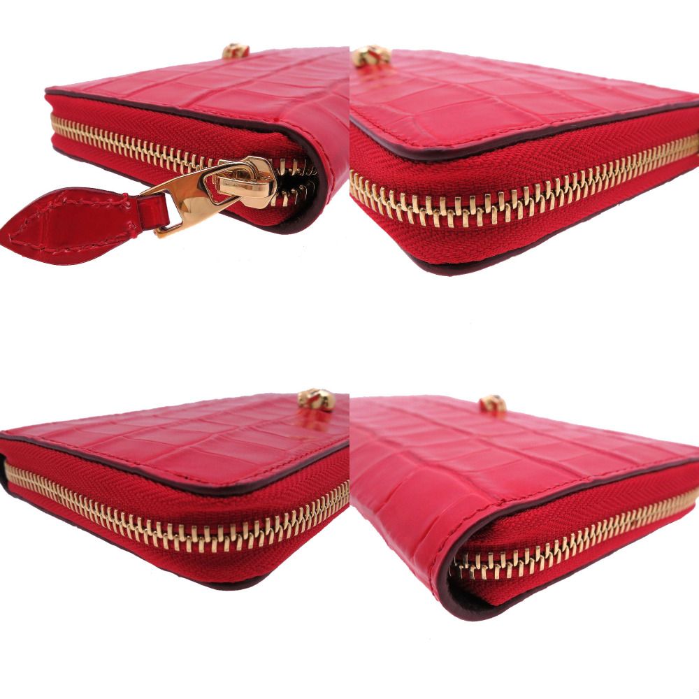 未使用 アレキサンダーマックイーン 長財布 スカル ラウンドファスナー