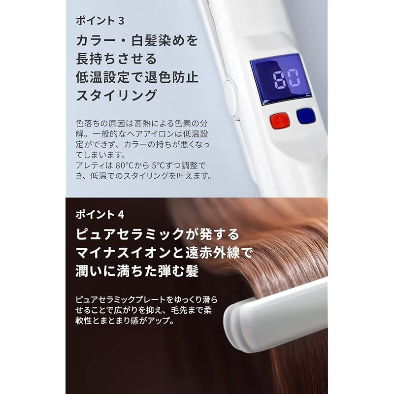 Areti（アレティ） 卸売 15mm ヘアアイロン ストレート カール 2way