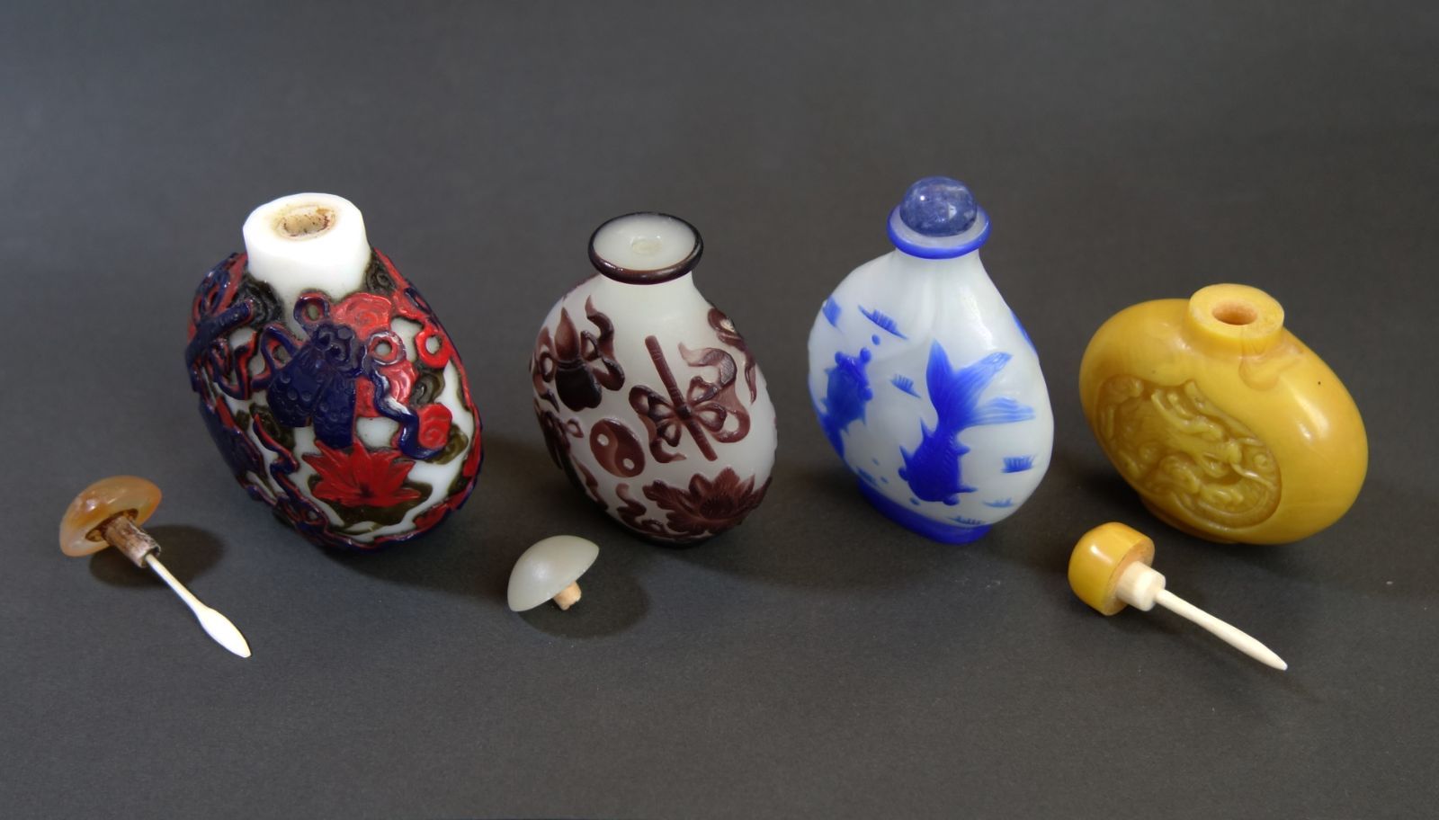 中国美術 【 鼻煙壺 ×8点 】 喫煙具 中国古玩 骨董 古美術
