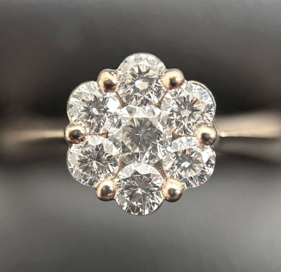 K18 ダイヤリング 3.5g 0.5ct 7号 ソーティング付 - メルカリ