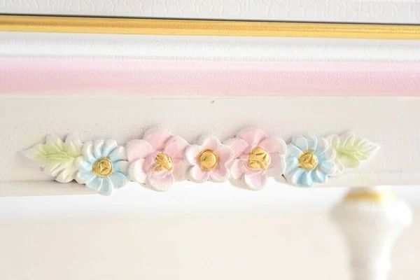 ROCOCO ナイトテーブル ガラス天板付き