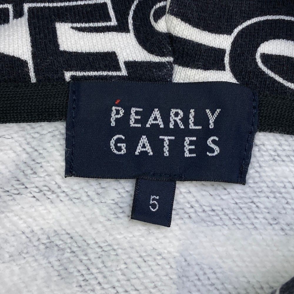 サイズ：5 PEARLY GATES パーリーゲイツ 裏起毛 ジップパーカー ロゴ