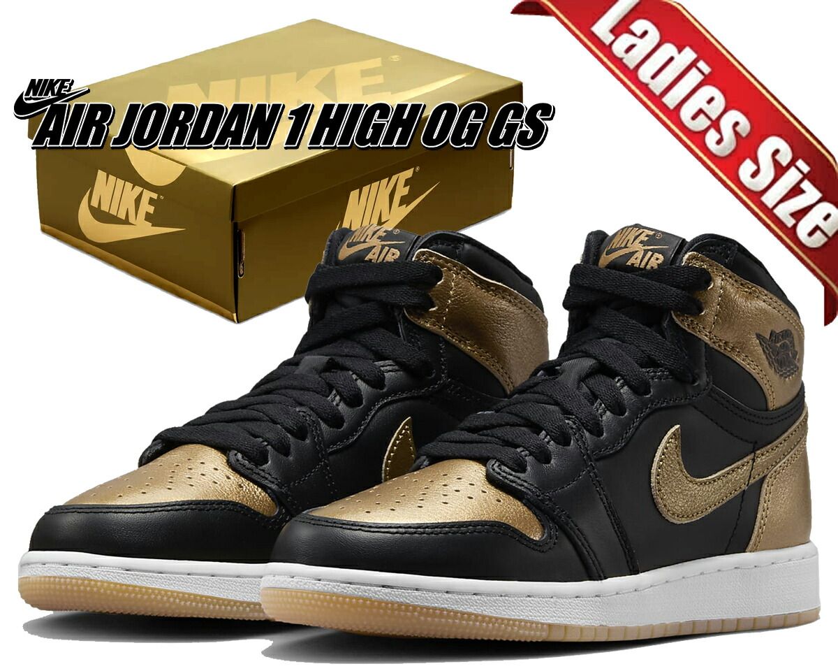 ナイキ エアジョーダン 1 レトロ ハイ OG GS ブラック メタリックゴールド セイル NIKE AIR JORDAN 1 RETRO HIGH OG GS blk|metallic g -sail fd1437-071