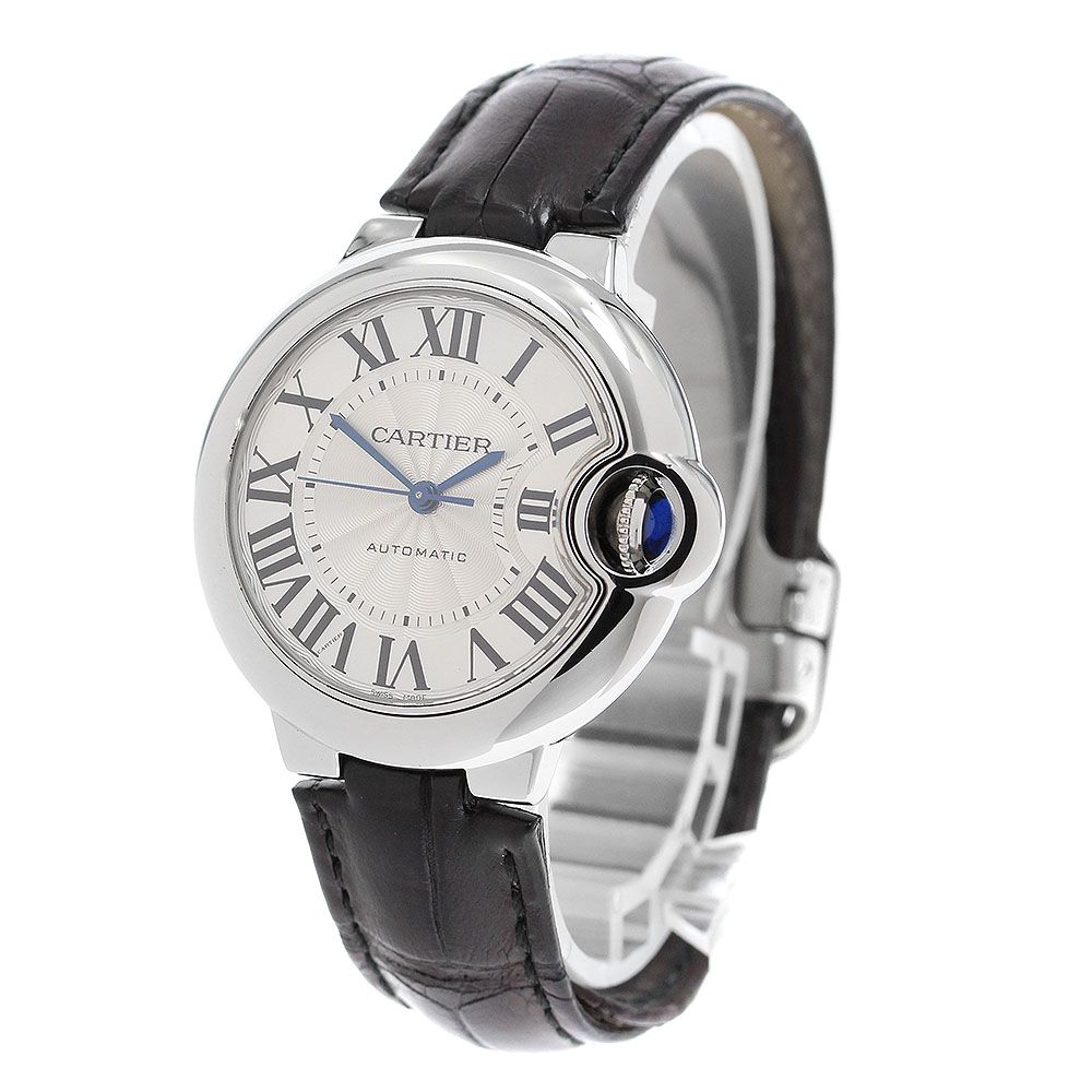 カルティエ CARTIER W6920085 バロンブルーSM 自動巻き レディース良品  